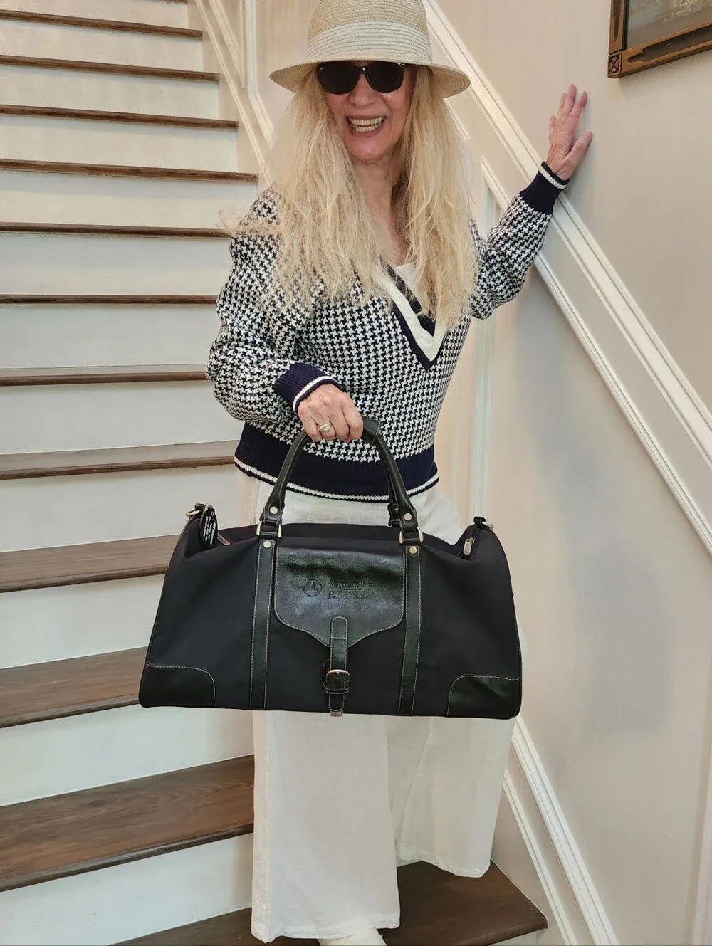 Bellino Made Mercedes-Benz Embossed New Weekender Duffel Shoulder Bag, $95